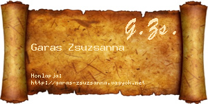 Garas Zsuzsanna névjegykártya